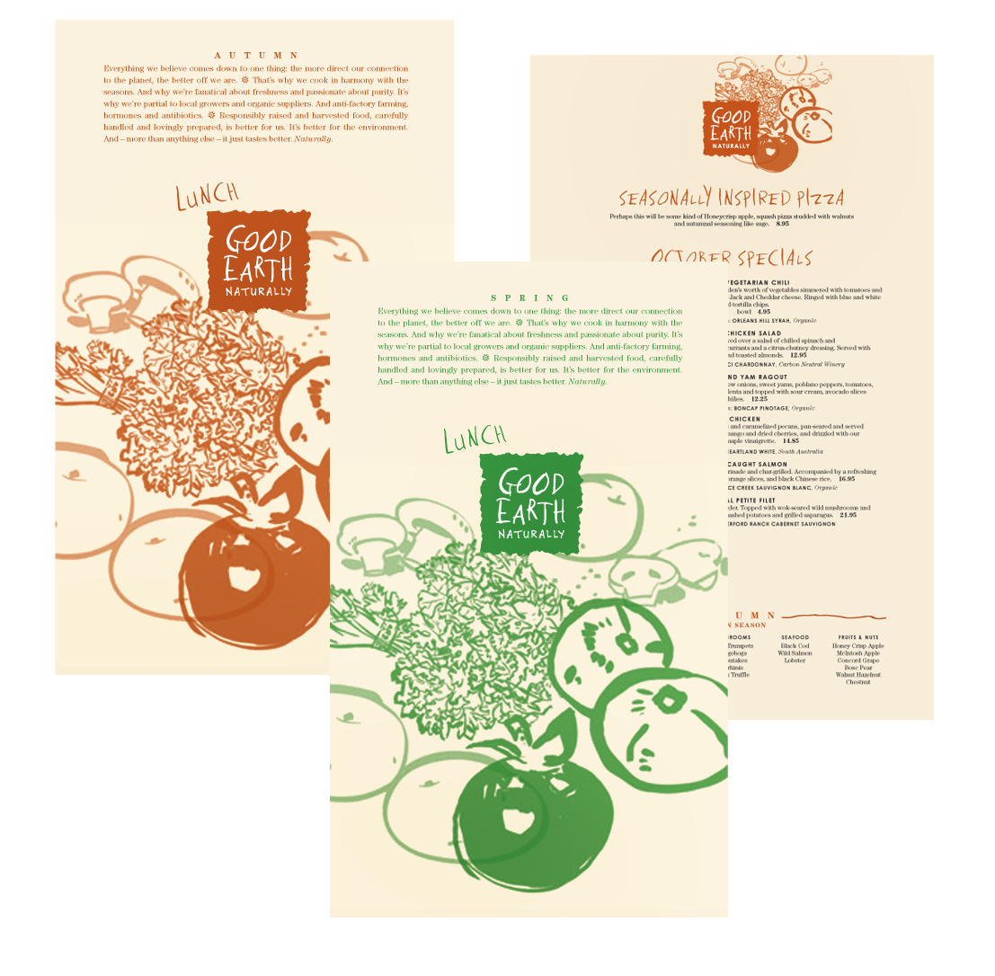 Good Earth Menus