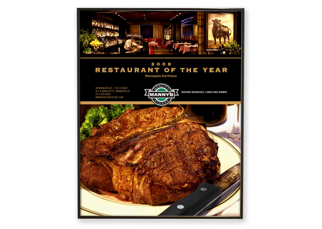 Manny's Steakhouse Restaurant of the Year Ad