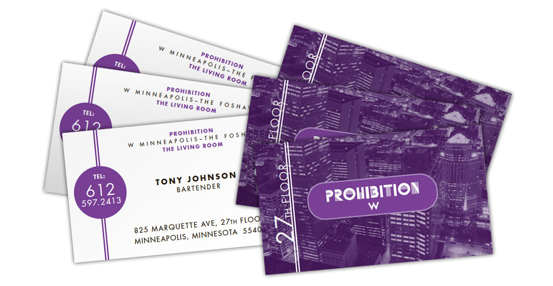 Prohibition Business Cards