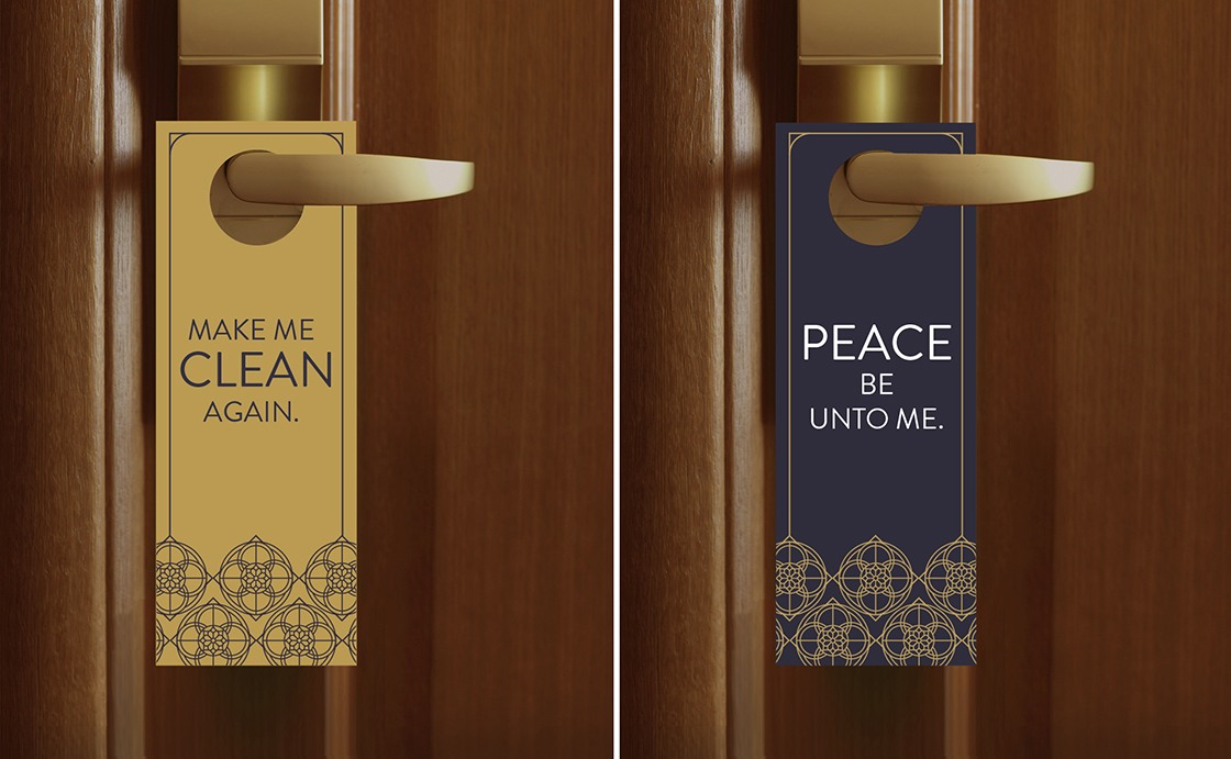 celeste hotel door hangers